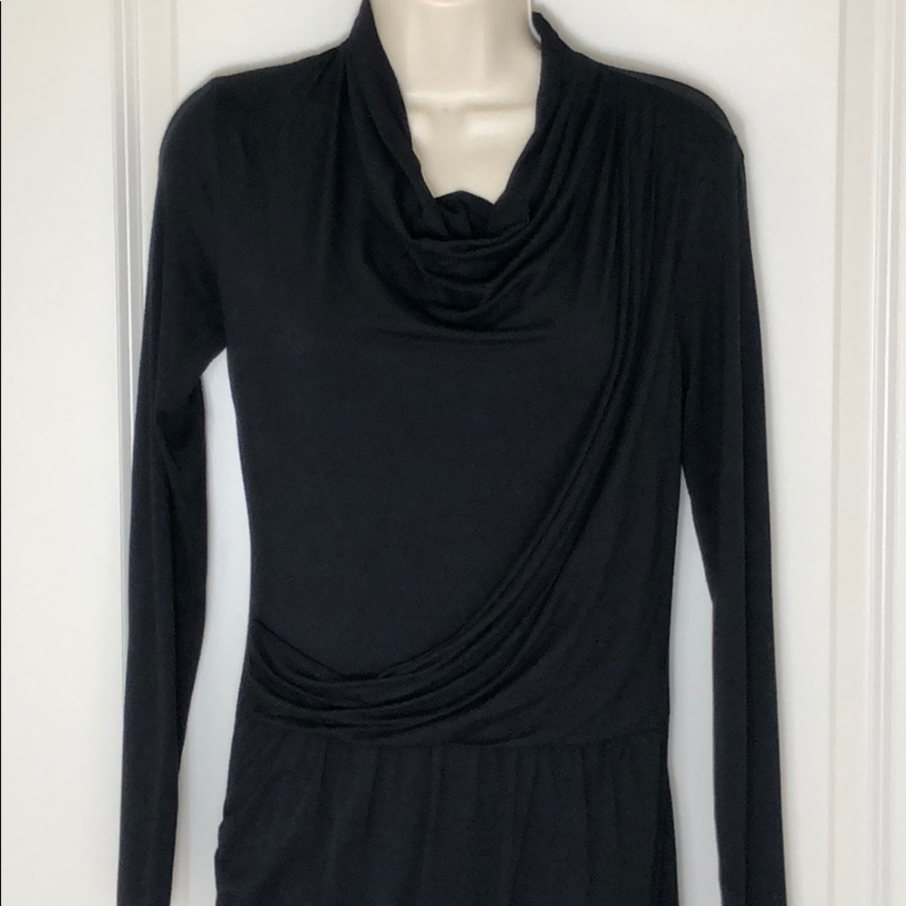 Threedots Black Drapped Dress - Picture 5 of 6